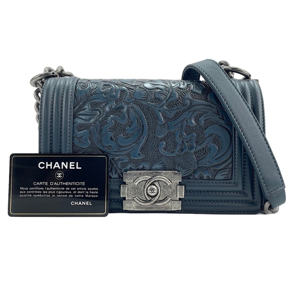 Auth Chanel Lambskin Boy Small Shoulder #311436C28B